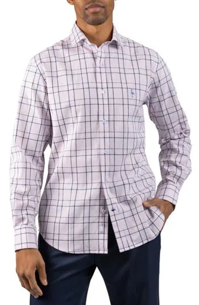 Tailorbyrd Plaid Linen Blend Button-up Shirt In Multi