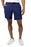 Tailorbyrd Print Performance Shorts In Blue