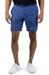 Tailorbyrd Print Performance Shorts In Blue