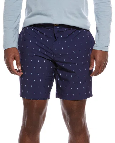 Tailorbyrd Printed Performance Short In Blue