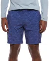 Tailorbyrd Printed Performance Short In Blue