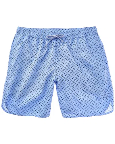 Tailorbyrd Printed Swim Short In Blue