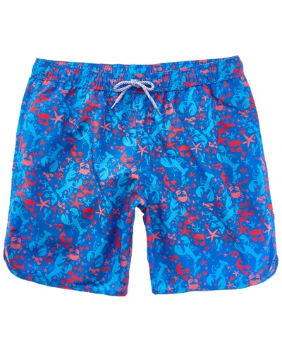 Tailorbyrd Printed Swim Short In Blue