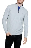 Tailorbyrd Quarter Zip Cozy Knit Pullover In Blue