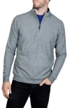 Tailorbyrd Quarter Zip Cozy Knit Pullover In Blue