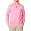 Tailorbyrd Quarter Zip Dobby Twill Pullover In Pink