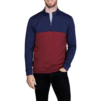 Tailorbyrd Quarter Zip Performance Pullover In Animal Print