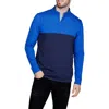 Tailorbyrd Quarter Zip Performance Pullover In Blue