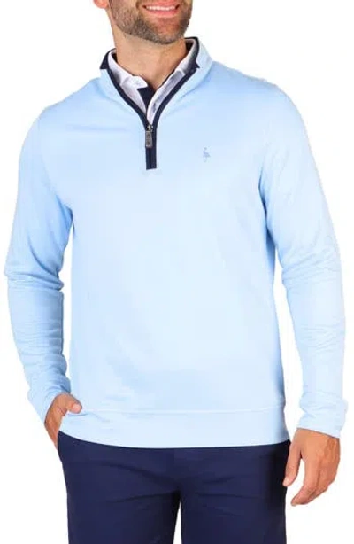 Tailorbyrd Quarter Zip Polo In Blue