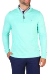 Tailorbyrd Quarter Zip Polo In Mint