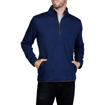 Tailorbyrd Quilted Quarter Zip Pullover In Animal Print