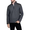 Tailorbyrd Quilted Quarter Zip Pullover In Gray