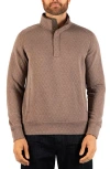 Tailorbyrd Quilted Snap Pullover In Brown