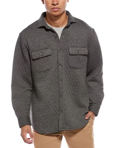 Tailorbyrd Quilted Sweater Shirt In Gray