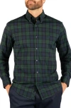 Tailorbyrd Regular Fit Performance Button Down Shirt In Navy