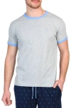 Tailorbyrd Ringer Lounge T-shirt In Grey Heather