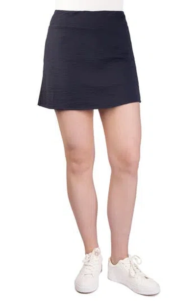 Tailorbyrd Seersucker Performance Skort In Blue