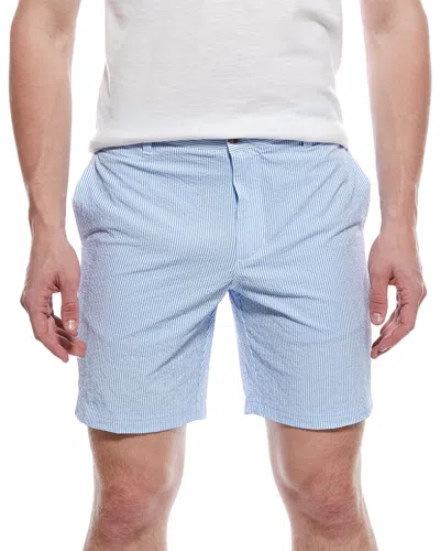 Tailorbyrd Seersucker Stripe Short In Blue