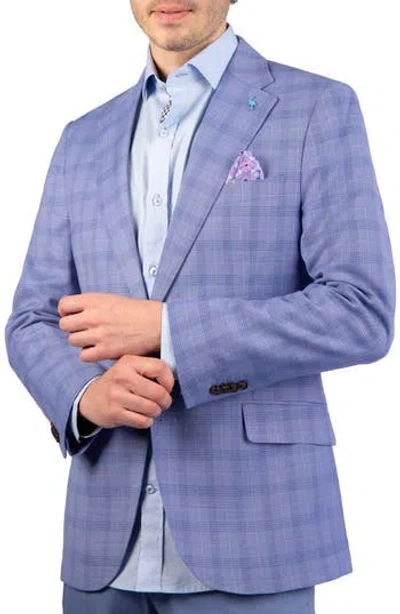 Tailorbyrd Shadow Plaid Sport Coat In Blue