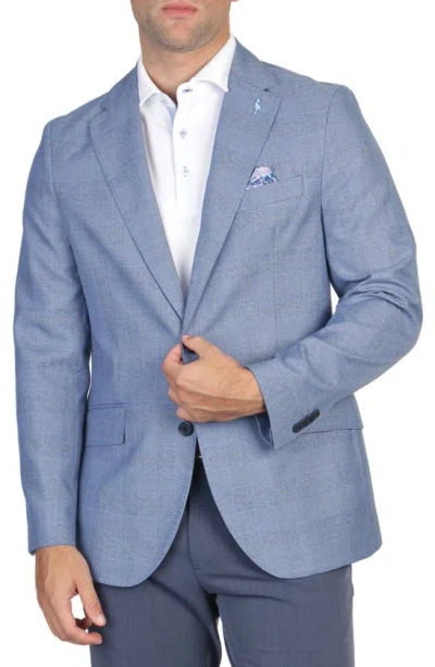 Tailorbyrd Shadow Plaid Sport Coat In Blue Jay
