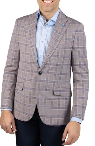 Tailorbyrd Shadow Plaid Sport Coat In Purple