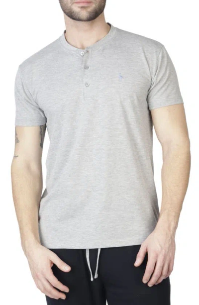 Tailorbyrd Short Sleeve Henley T-shirt In Grey Heather