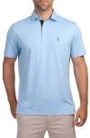 Tailorbyrd Short Sleeve Performance Knit Polo In Blue