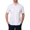 Tailorbyrd Short Sleeve Seersucker Button-up Shirt In Dove White