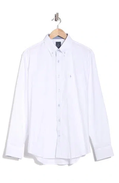 Tailorbyrd Signature Cotton Oxford Button-down Shirt In White