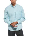 Tailorbyrd Signature Micro Gingham Shirt In Green