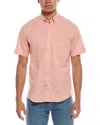 Tailorbyrd Signature Micro Gingham Shirt In Pink