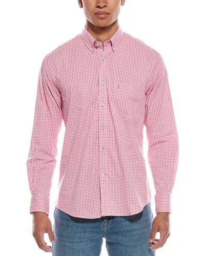 Tailorbyrd Signature Gingham Shirt In Pink