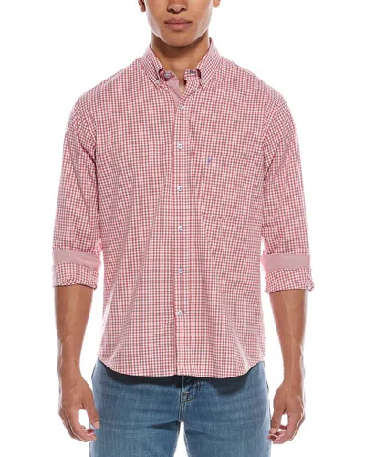 Tailorbyrd Signature Gingham Shirt In Red