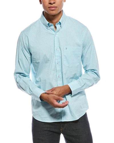 Tailorbyrd Signature Gingham Shirt In Blue