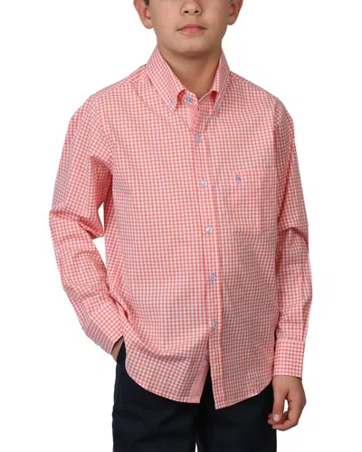 Tailorbyrd Signature Gingham Shirt In Pink