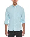 Tailorbyrd Signature Micro Gingham Shirt In Blue