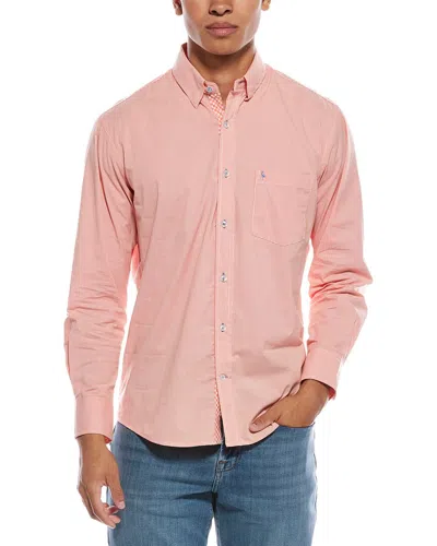Tailorbyrd Signature Micro Gingham Shirt In Pink
