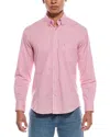 Tailorbyrd Signature Micro Gingham Shirt In Pink
