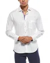 Tailorbyrd Solid Melange Performance Shirt In White