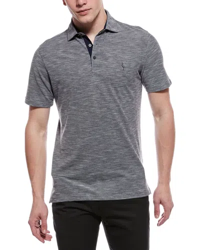 Tailorbyrd Slub Pique Polo In Gray
