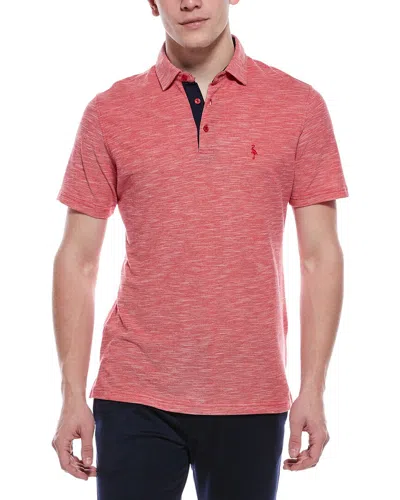 Tailorbyrd Slub Pique Polo In Pink