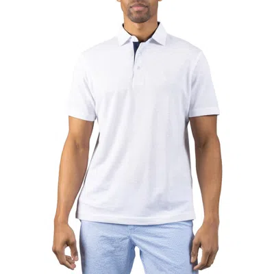 Tailorbyrd Slub Piqué Polo In White