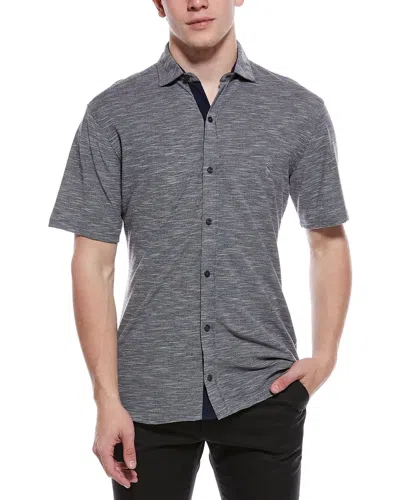 Tailorbyrd Slub Pique Shirt In Gray