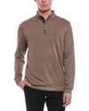 Tailorbyrd Soft Stonewashed 1/4-zip In Brown