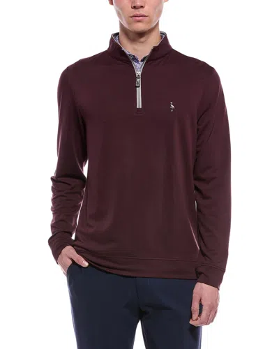 Tailorbyrd Soft Stonewashed 1/4-zip In Burgundy