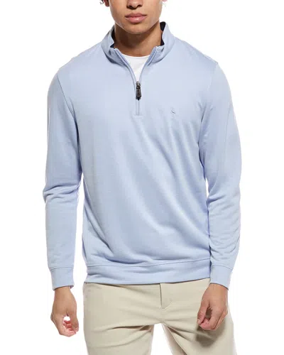 Tailorbyrd Solid 1/4-zip Pullover In Blue