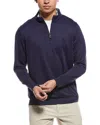 Tailorbyrd Quarter Zip Cozy Knit Pullover In Blue