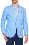 Tailorbyrd Solid Linen Blend Sport Coat In Sky Blue