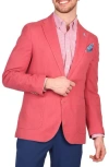 Tailorbyrd Solid Linen Blend Sport Coat In Sunwashed Red