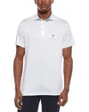Tailorbyrd Melange Mesh Performance Polo Shirt In White